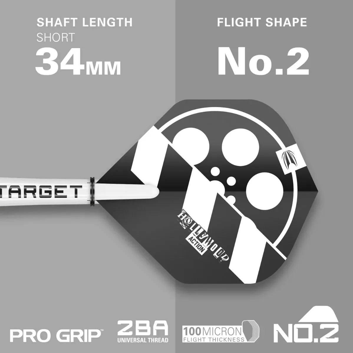 Target Chris Dobey Hollywood Action 90% Tungsten Swiss Point Steel Tip Dart Set