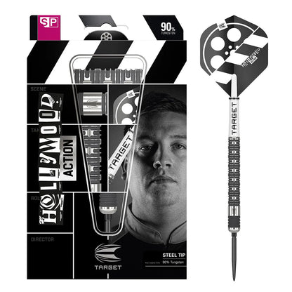 Target Chris Dobey Hollywood Action 90% Tungsten Swiss Point Steel Tip Dart Set