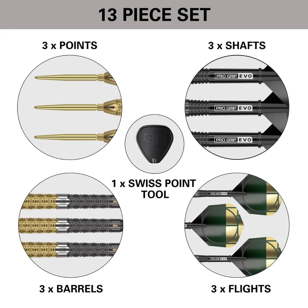 Target Cult Envy 02 90% Tungsten Swiss Point Steel Tip Dart Set