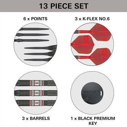 Target Gabriel Clemens 95K 95% Tungsten Swiss Point Steel Tip Dart Set