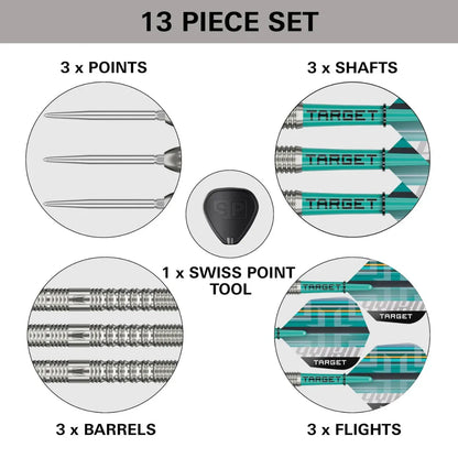 Target Hydro 01 90% Tungsten Swiss Point Steel Tip Dart Set