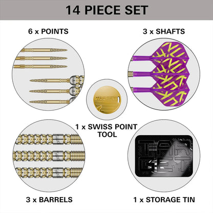 Target Luke Littler G1 Prodigy 90% Tungsten Swiss Point Steel Tip Dart Set
