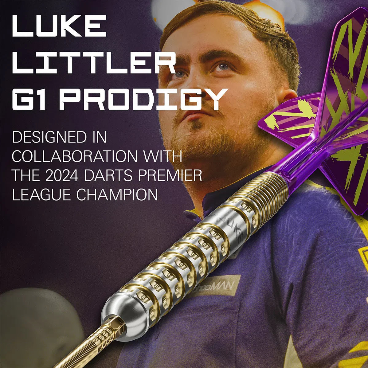 Target Luke Littler G1 Prodigy 90% Tungsten Swiss Point Steel Tip Dart Set