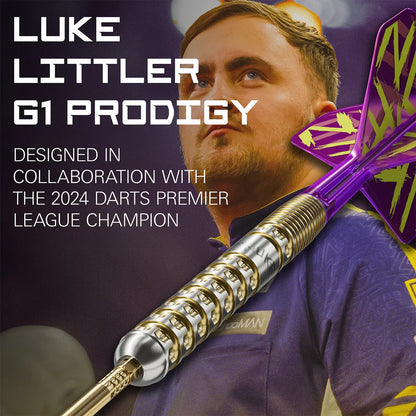 Target Luke Littler G1 Prodigy 90% Tungsten Swiss Point Steel Tip Dart Set