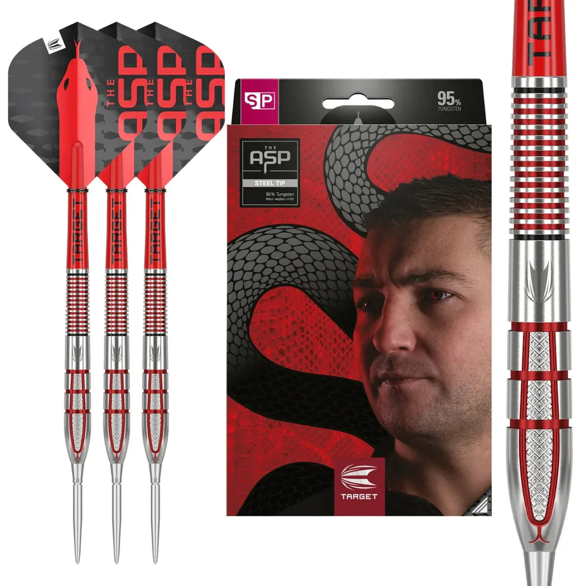 Target Nathan Aspinall G2 95% Tungsten Swiss Point Steel Tip Dart Set
