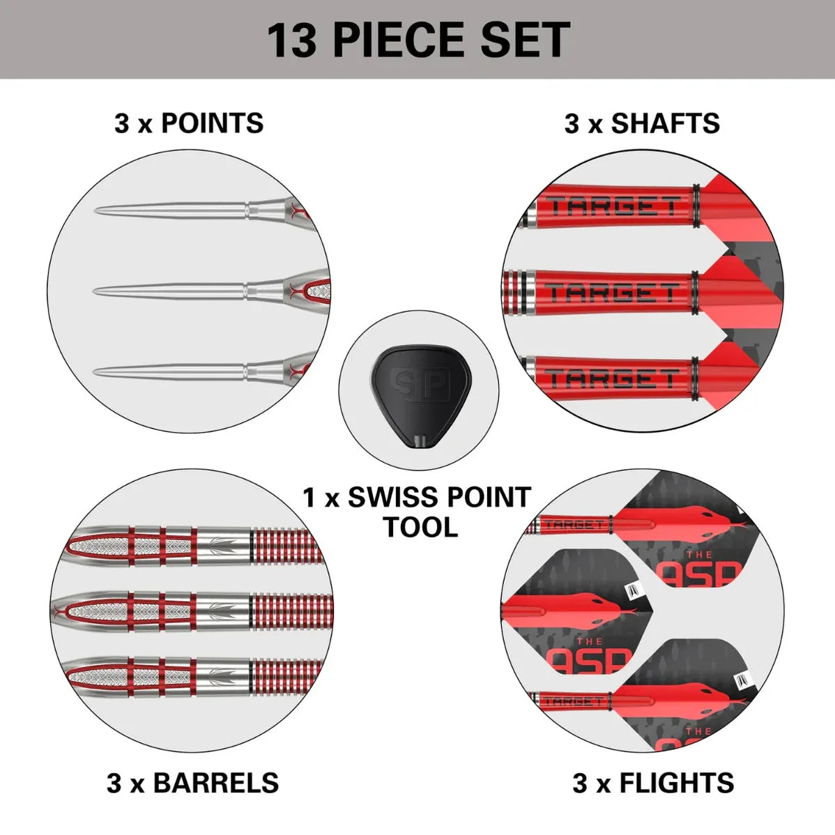 Target Nathan Aspinall G2 95% Tungsten Swiss Point Steel Tip Dart Set