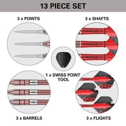 Target Nathan Aspinall G2 95% Tungsten Swiss Point Steel Tip Dart Set