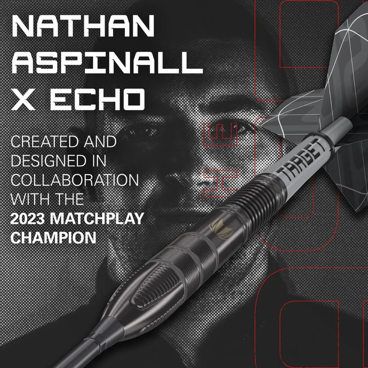Target Nathan Aspinall x Echo 90% Tungsten Swiss Point Steel Tip Dart Set