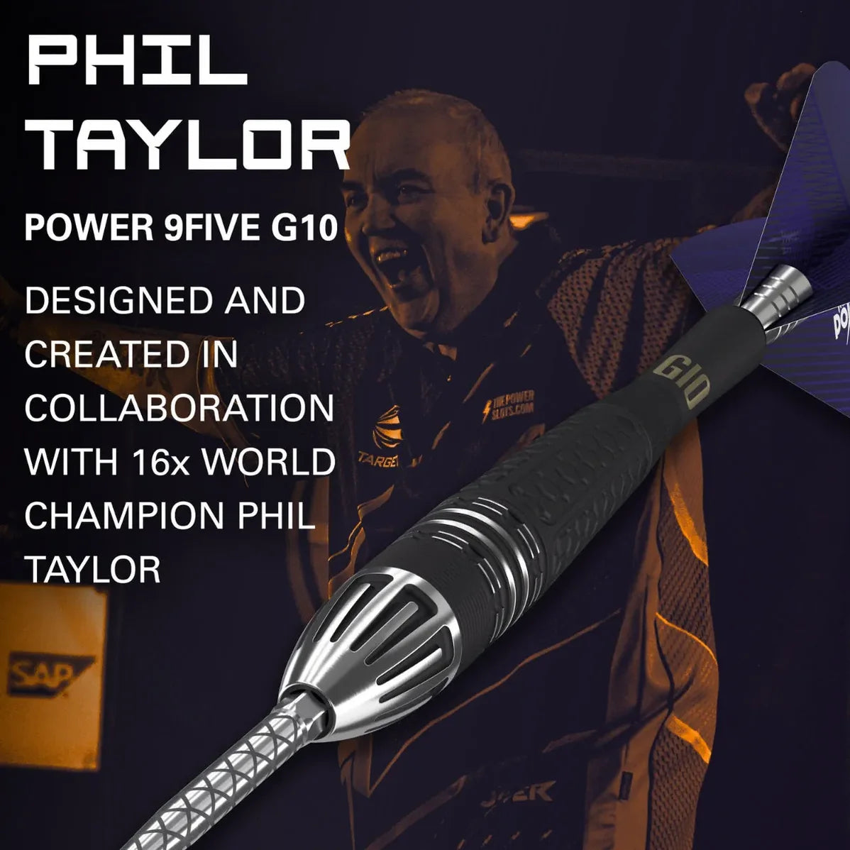 Target Phil Taylor Power 9Five G10 95% Tungsten Swiss Point Steel Tip Dart Set