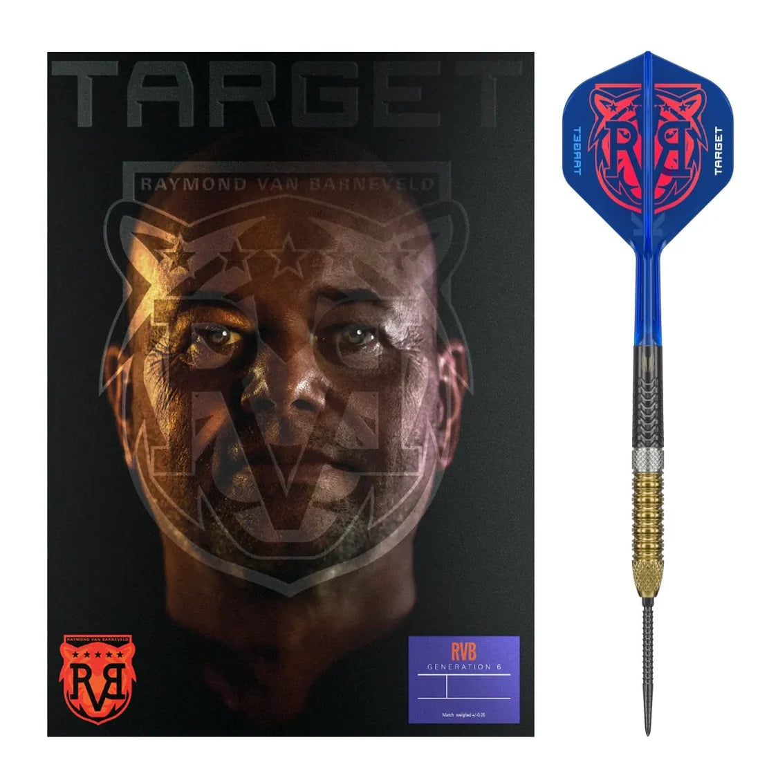 Target Raymond Van Barneveld Gen 6 95% Tungstem Swiss Point Steel Tip Dart Set