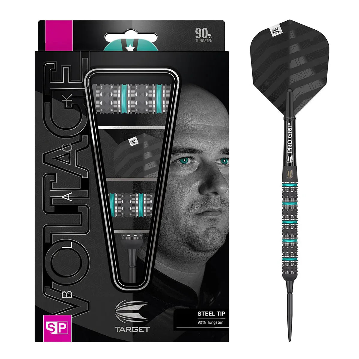 Target Rob Cross Black Edition 90% Tungsten Swiss Point Steel Tip Dart Set