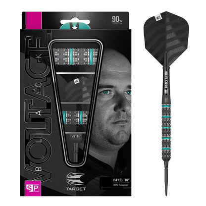 Target Rob Cross Black Edition 90% Tungsten Swiss Point Steel Tip Dart Set