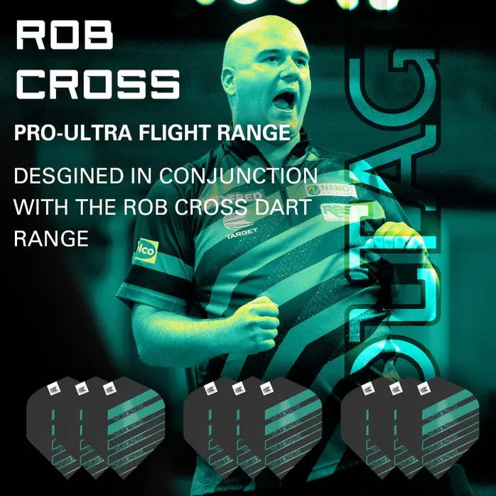 Target Rob Cross Pro.Ultra No2 Black Dart Flights (x 3 Sets)