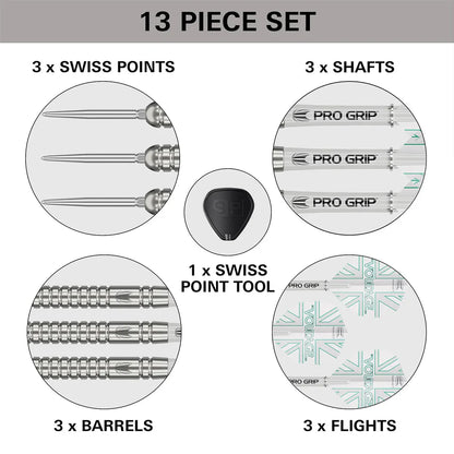 Target Rob Cross G1 90% Tungsten Swiss Point Steel Tip Dart Set
