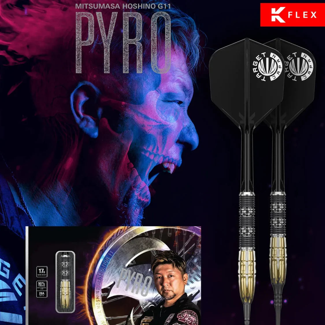 Target Japan Pyro G11 90% Tungsten Swiss Point Steel Tip Dart Set