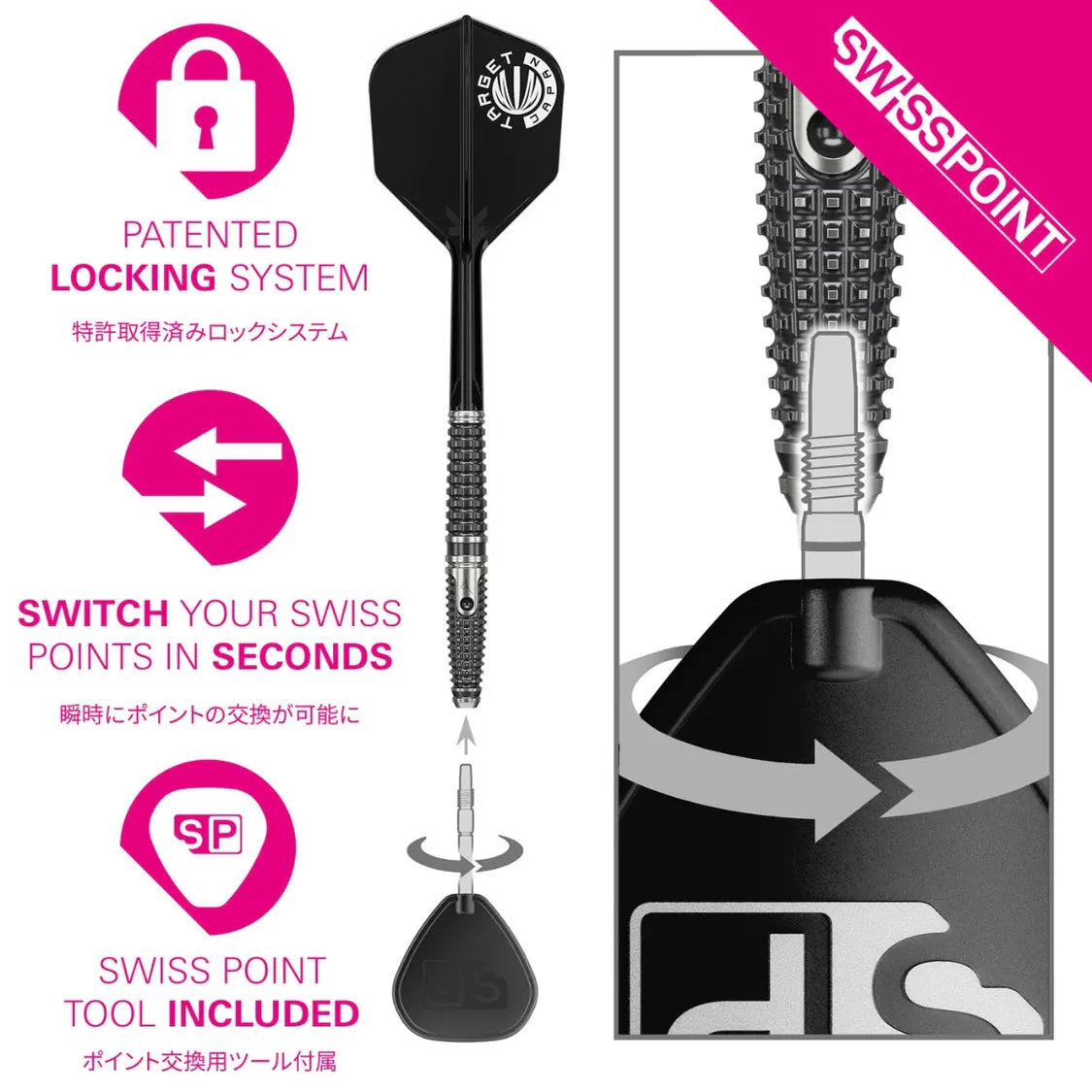 Target Japan Paul Lim The Legend Gen 9 90% Tungsten Steel Tip Dart Set