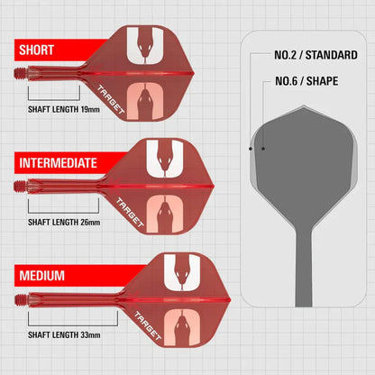 Target K-Flex Nathan Aspinall Red No6 Dart Flights
