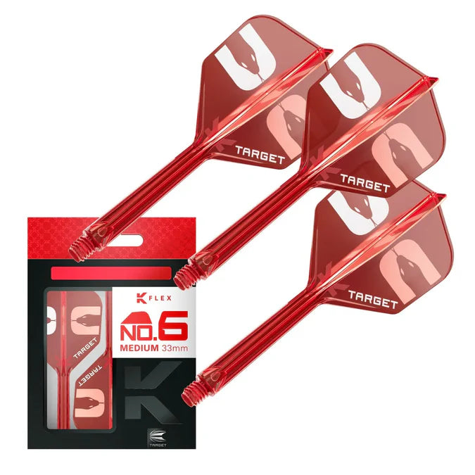 Target K-Flex Nathan Aspinall Red No6 Dart Flights