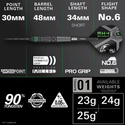 Target Star Wars Tie Fighter 90% Tungsten Swiss Point Steel Tip Dart Set