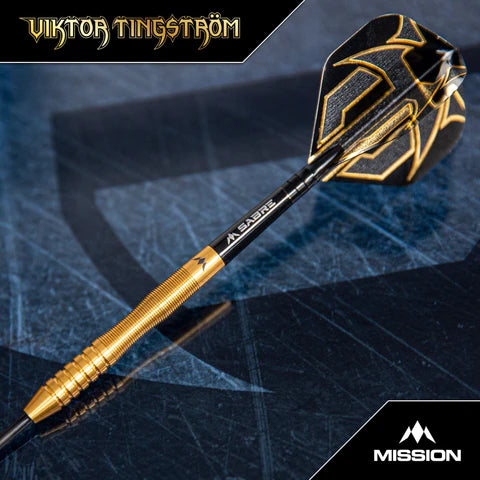 Mission Viktor Tingstrom Gold 90% Tungsten Steel Tip Dart Set