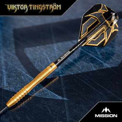 Mission Viktor Tingstrom Gold 90% Tungsten Steel Tip Dart Set