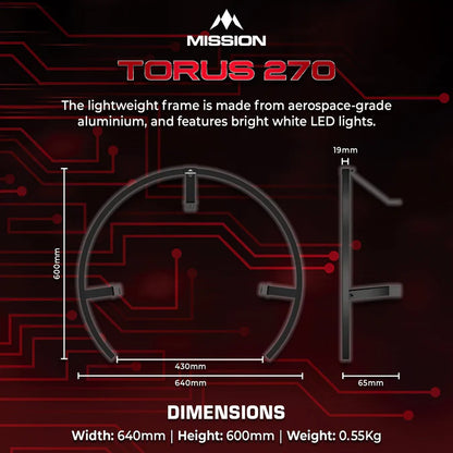 Mission Torus 270 USB-C Dartboard Light