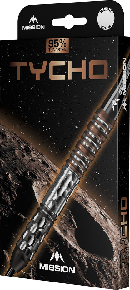Mission Tycho Black & Bronze PVD 90% Tungsten Steel Tip Dart Set
