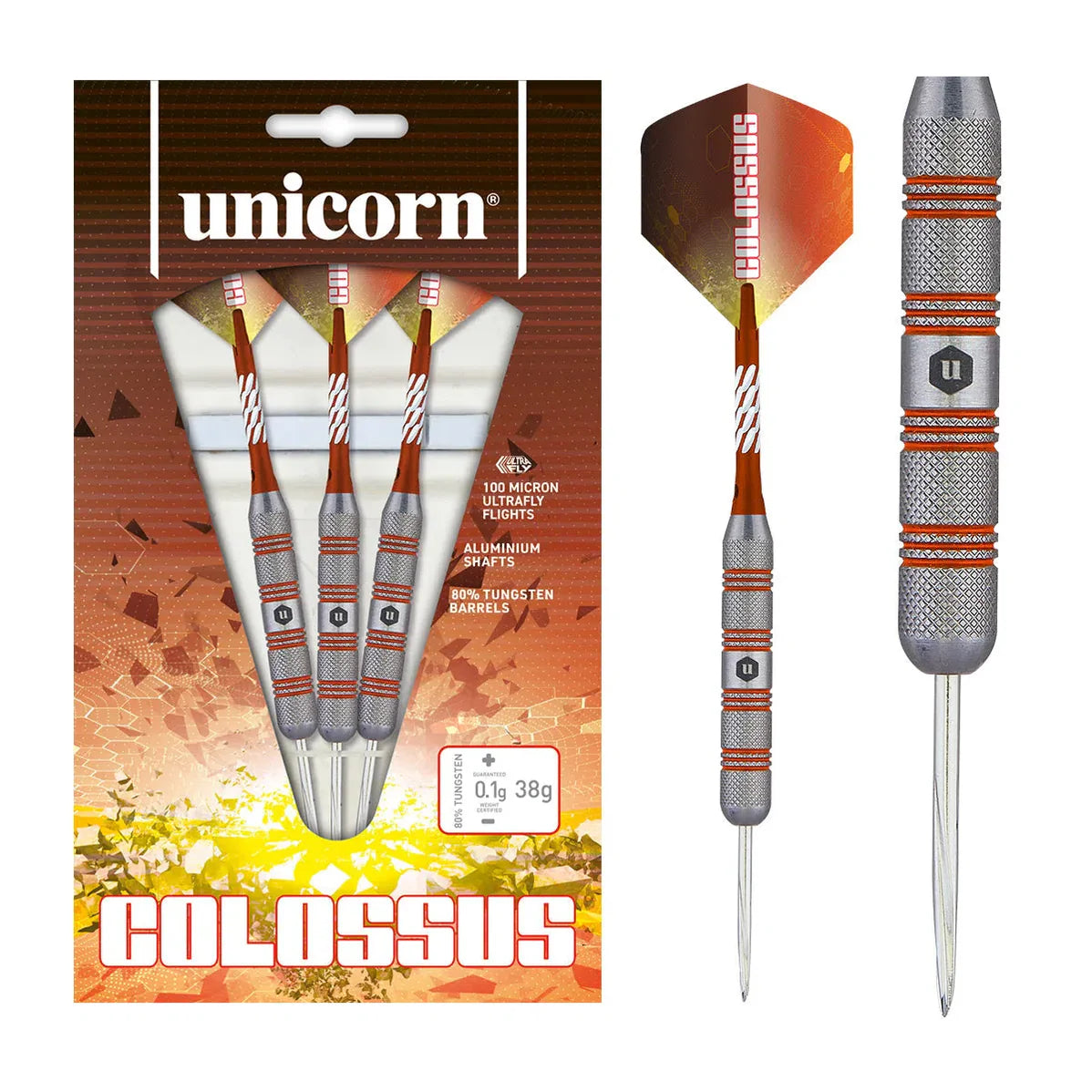 Unicorn Colossus Style 2 80% Tungsten Steel Tip Dart Set