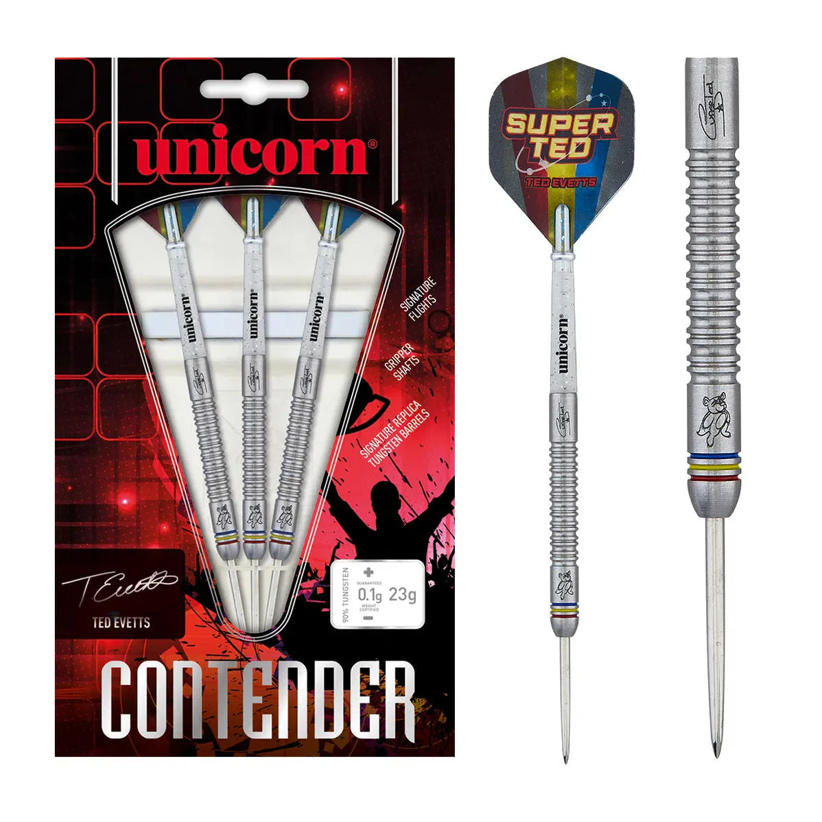 Unicorn Ted Evetts Phase 2 90% Tungsten Steel Tip Dart Set