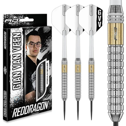Red Dragon Gian Van Veen Brass Steel Tip Dart Set