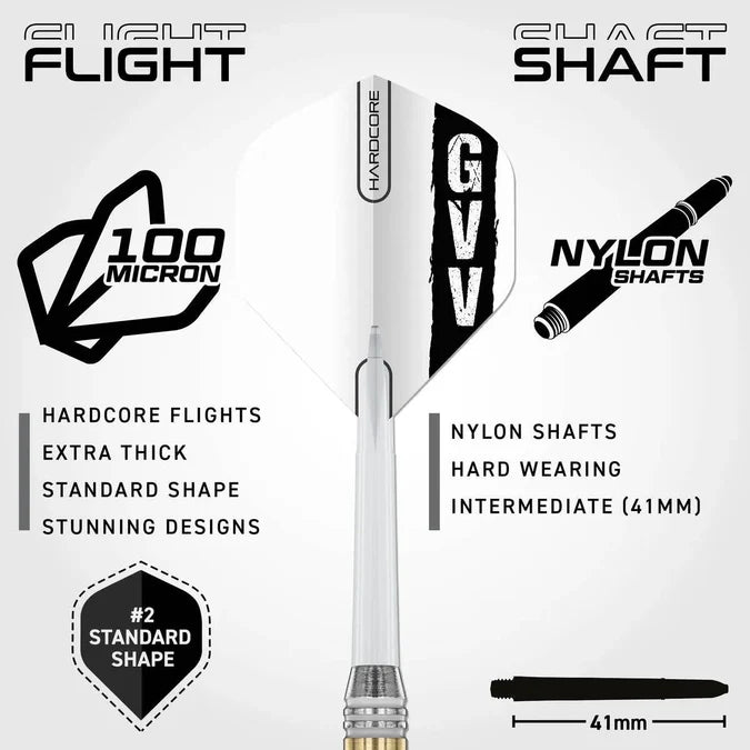 Red Dragon Gian Van Veen Brass Steel Tip Dart Set