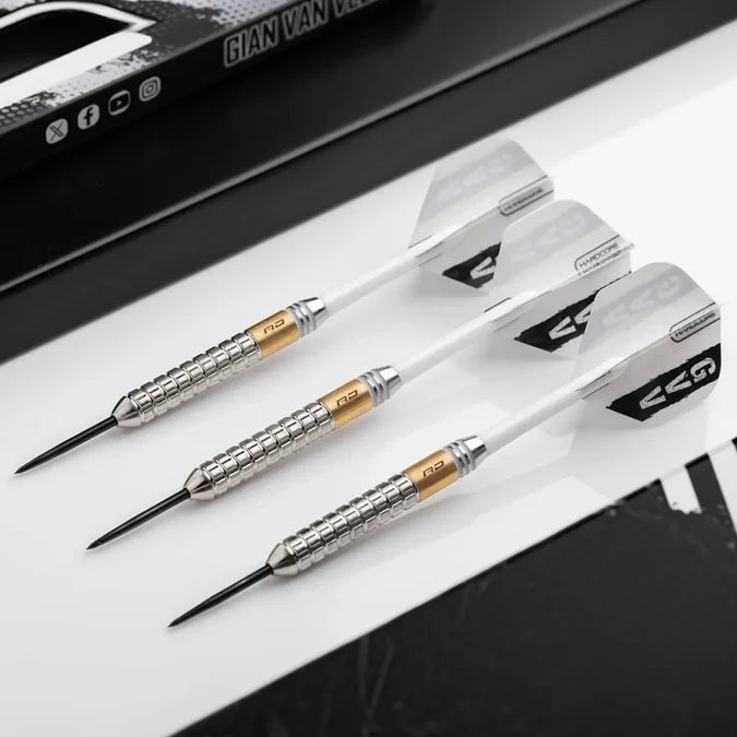 Red Dragon Gian Van Veen Brass Steel Tip Dart Set