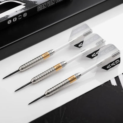 Red Dragon Gian Van Veen Brass Steel Tip Dart Set