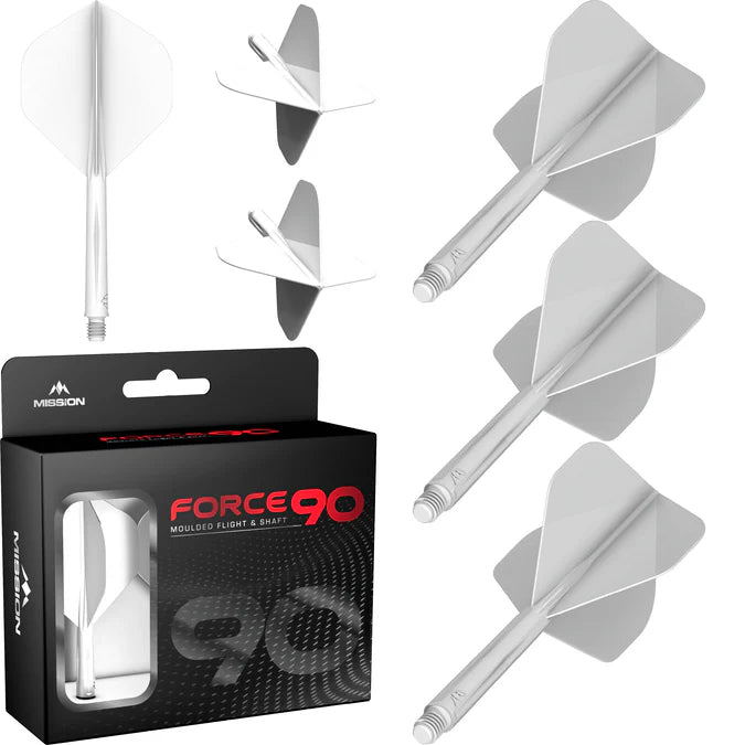 Mission Force 90 White No2 Moulded Flight & Shaft System