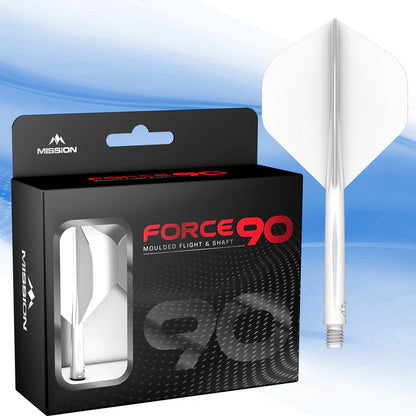 Mission Force 90 White No2 Moulded Flight & Shaft System