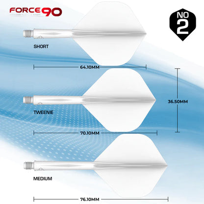 Mission Force 90 White No2 Moulded Flight & Shaft System