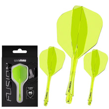 Winmau Fusion Neon Yellow No6 Integrated Flight & Shaft