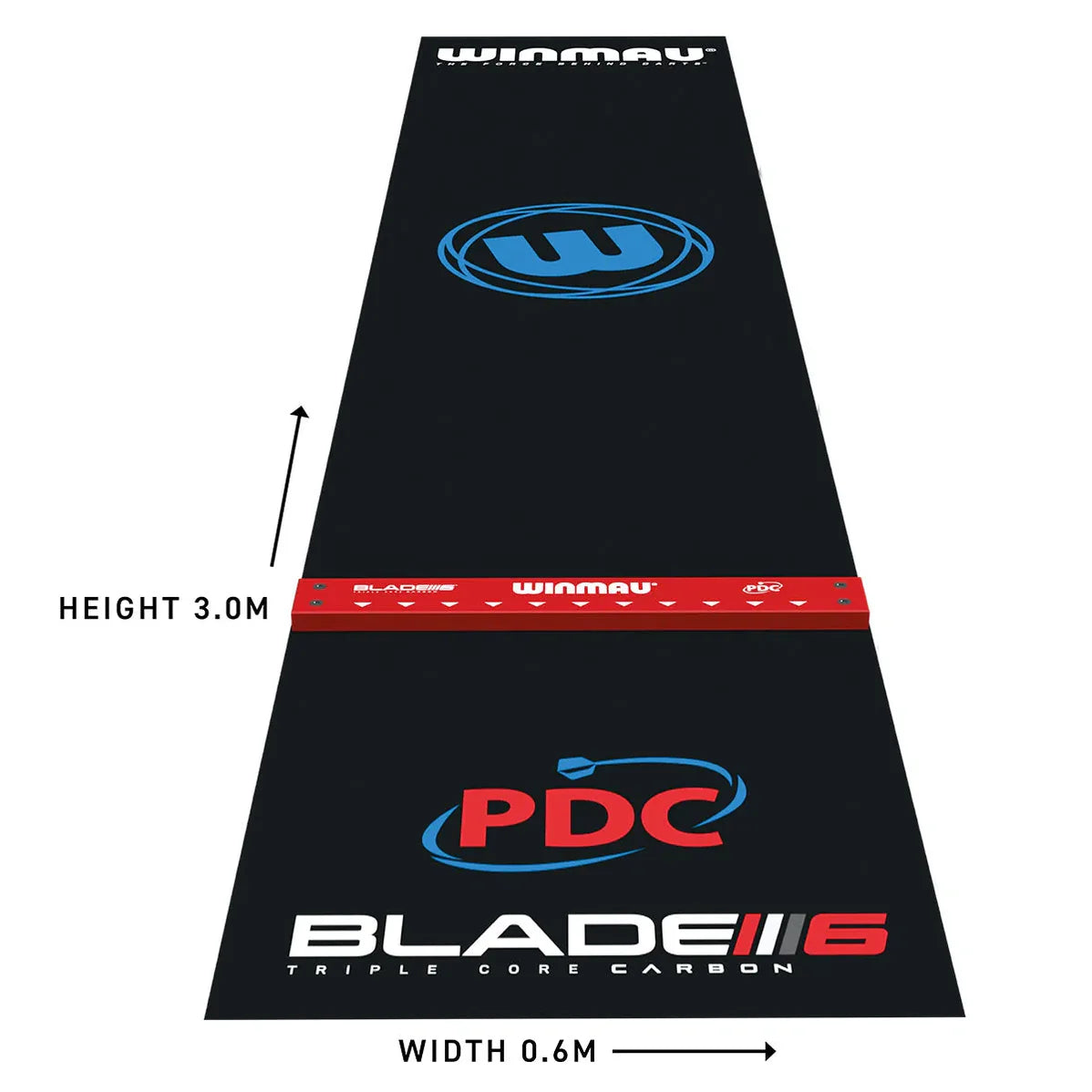 Winmau Precision PVC Dart Mat & Integrated Oche