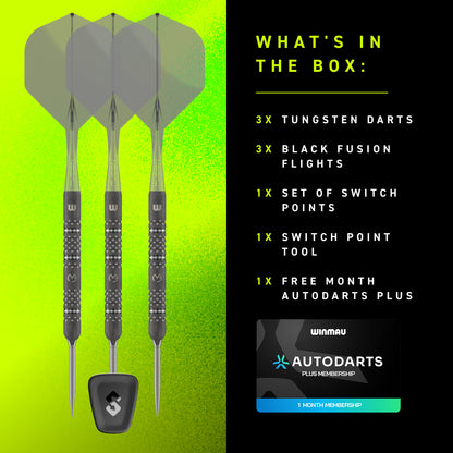 Winmau Michael Van Gerwen TS-PRO 90% Tungsten Switch Point Dart Set