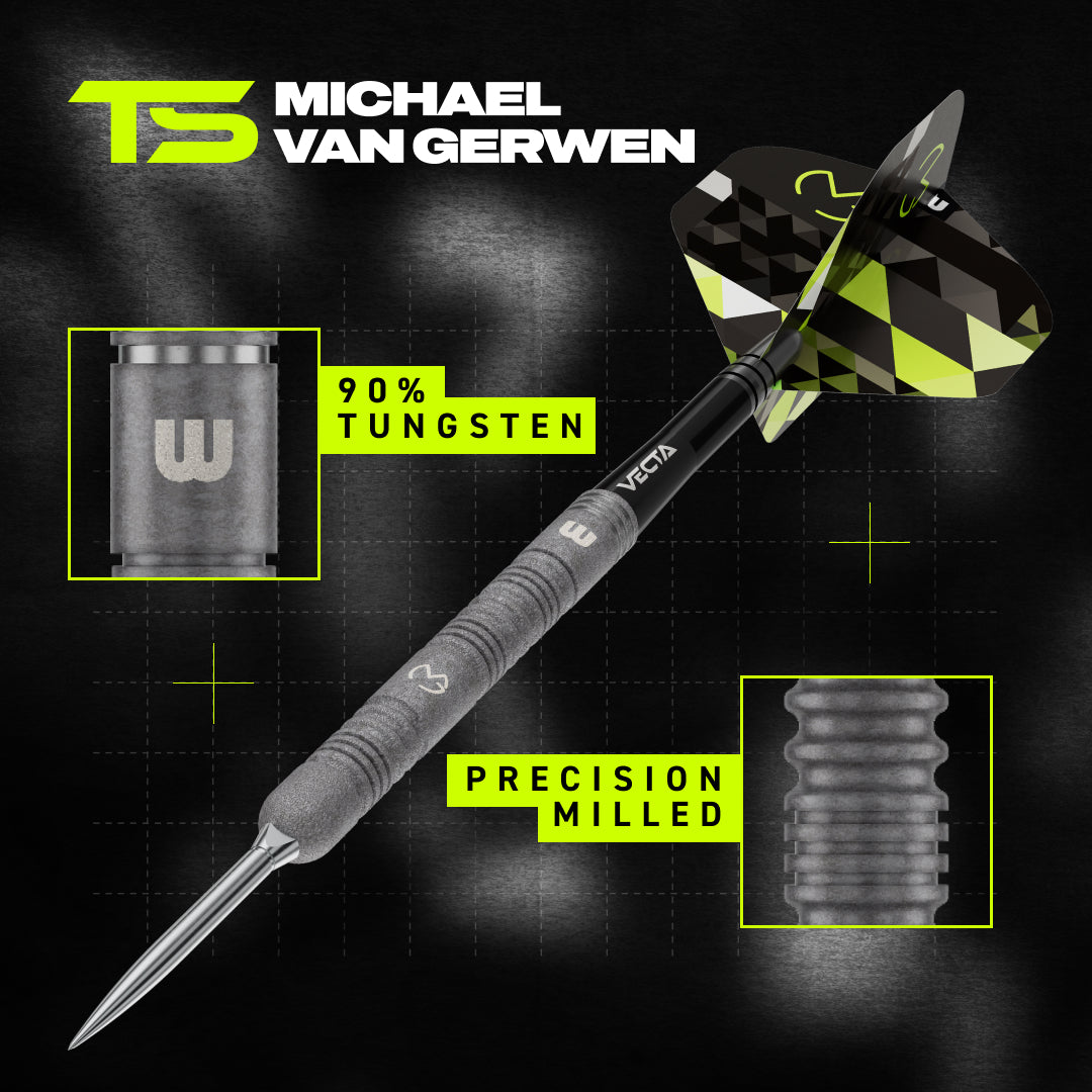 Winmau Michael Van Gerwen TS 90% Tungsten Switch Point Dart Set