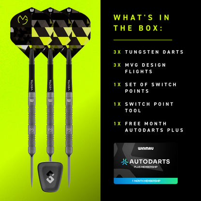 Winmau Michael Van Gerwen TS 90% Tungsten Switch Point Dart Set