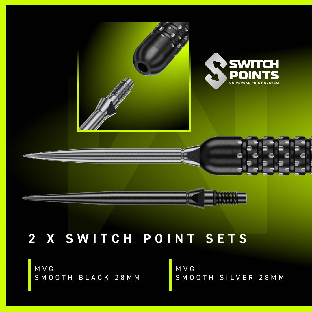 Winmau Michael Van Gerwen W-Max 90% Tungsten Switch Point Dart Set