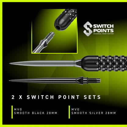 Winmau Michael Van Gerwen W-Max 90% Tungsten Switch Point Dart Set