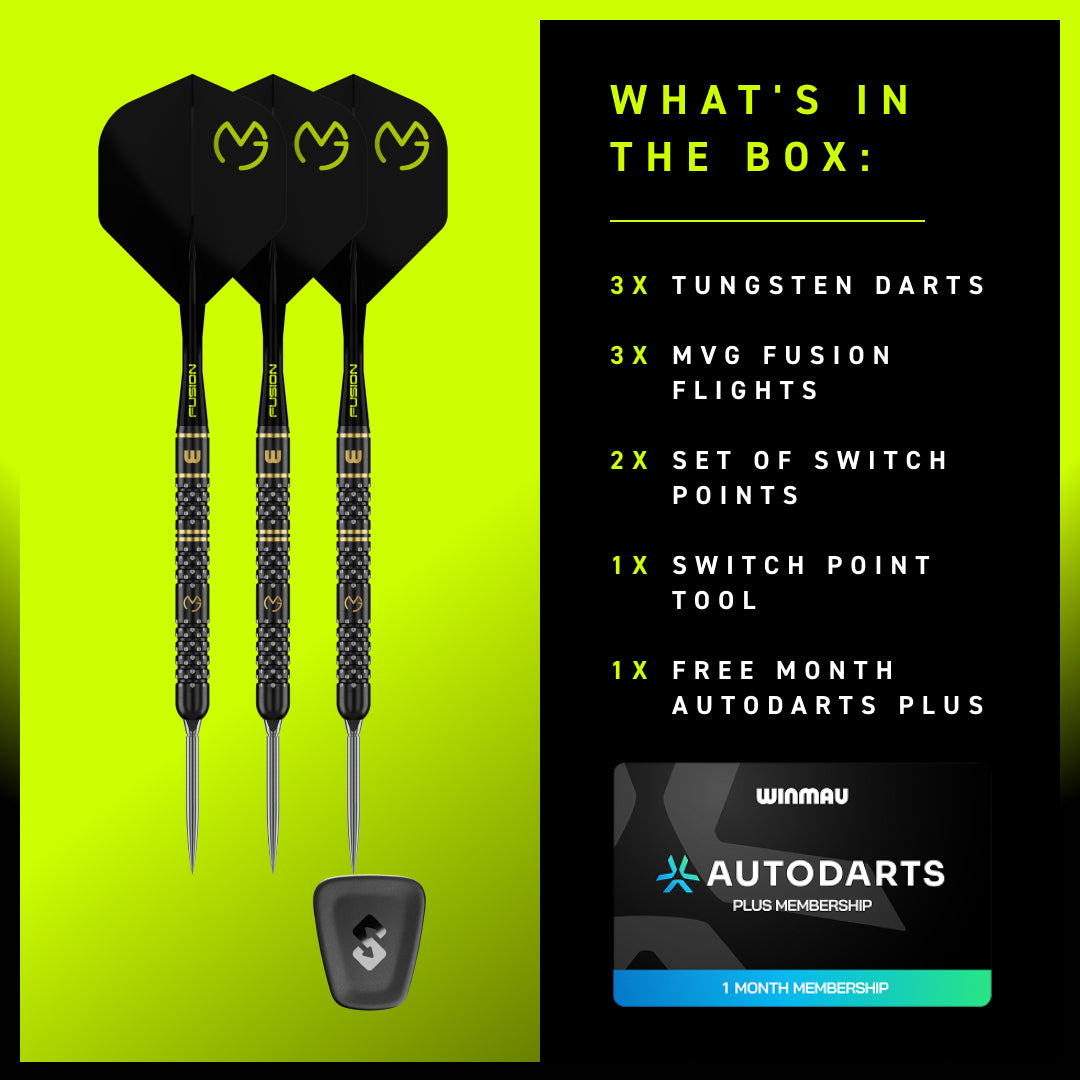 Winmau Michael Van Gerwen W-Max 90% Tungsten Switch Point Dart Set
