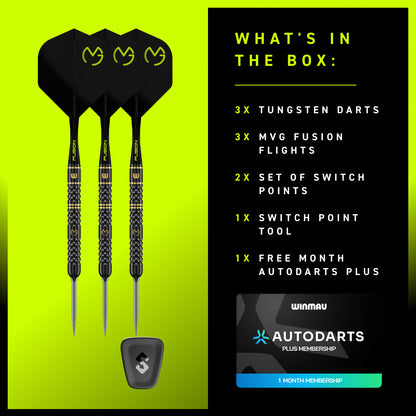 Winmau Michael Van Gerwen W-Max 90% Tungsten Switch Point Dart Set