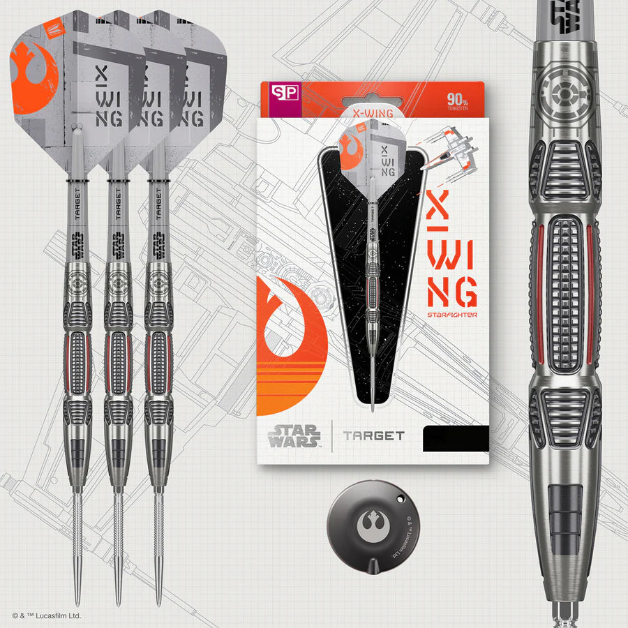 Target Star Wars X-Wing 90% Tungsten Swiss Point Steel Tip Dart Set