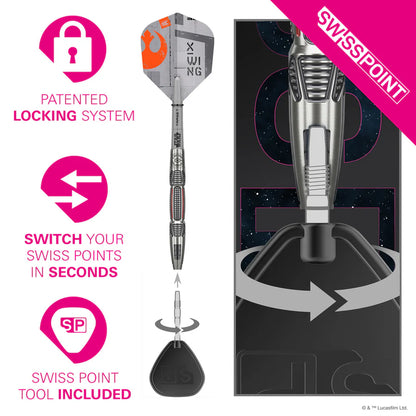 Target Star Wars X-Wing 90% Tungsten Swiss Point Steel Tip Dart Set
