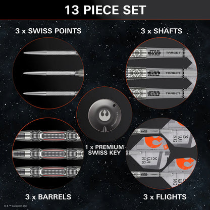 Target Star Wars X-Wing 90% Tungsten Swiss Point Steel Tip Dart Set
