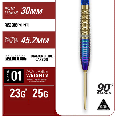 Target Japan Prime Series Zenith G2 90% Tungsten Steel Tip Dart Set