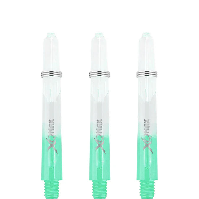 XQMax Gradient Polycarbonate Transparent & Green Dart Shaft Stem image 2